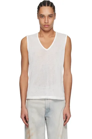 Maison Margiela White V-Neck Tank Top