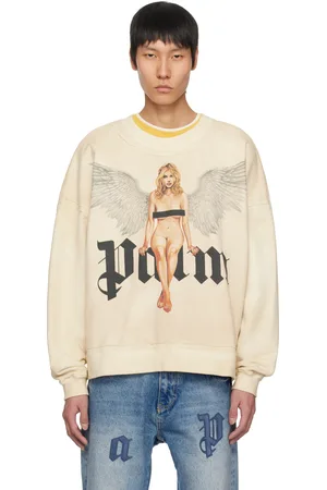 Palm Angels Beige Pin Up Sweatshirt