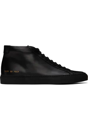 COMMON PROJECTS Black Achilles Mid Sneakers