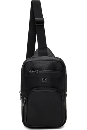 HUGO BOSS Black Grained Mono-Strap Backpack