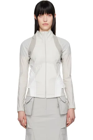 Hyein Seo Gray Paneled Windbreaker Jacket