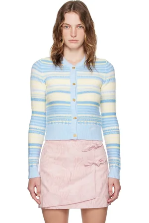 Ganni Blue Striped Cardigan