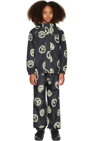 Molo Kids Black Whalley Rain Jacket & Pants Set