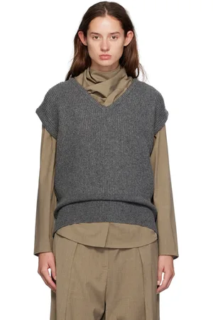 LE 17 SEPTEMBRE Gray V-Neck Vest