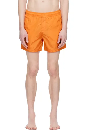 Moncler Orange Drawstring Swim Shorts