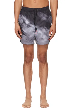 HUGO BOSS Gray Printed Swim Shorts