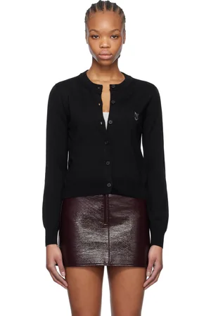 Maison Kitsuné Black Bold Fox Head Patch Regular Cardigan