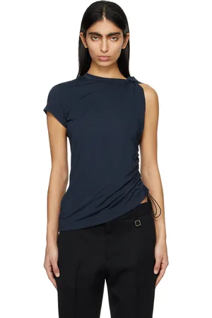 WOOYOUNGMI Navy Knotted T-Shirt
