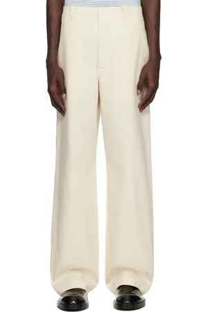 Jil Sander Off-White Heavy Cotton Canvas Trousers