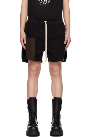Rick Owens Black Porterville Long Boxer Shorts