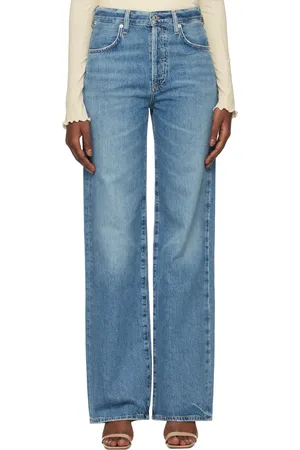 Citizens of Humanity Navy Annina High Rise Wide Leg 33 Jeans
