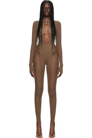Poster Girl Brown Cutout Jumpsuit
