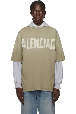 Balenciaga Taupe New Tape Type Medium Fit T-shirt