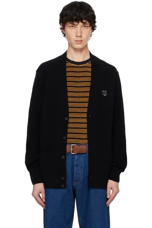 Maison Kitsuné Black Bold Fox Head Patch Regular Cardigan