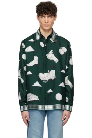 Casablanca Green Classic Collar Long Sleeve Shirt