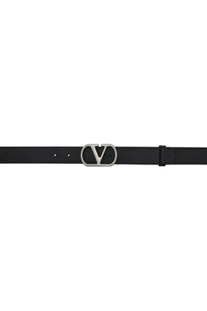 VALENTINO GARAVANI Black VLogo Signature Belt