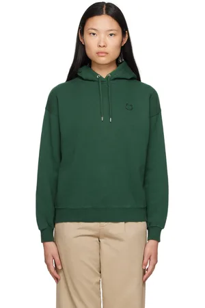 Maison Kitsuné Green Bold Fox Head Hoodie