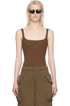 Entire Studios Brown Square Neck Bodysuit