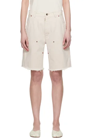 Maison Margiela Off-White Stud Shorts