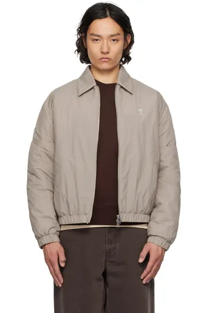 Ami Taupe Ami de Coeur Zipped Jacket