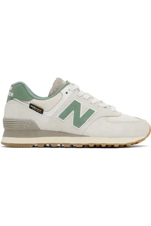 New Balance Beige & Green 574 Sneakers