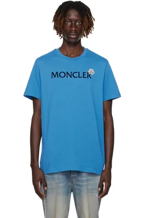 Moncler Blue Flocked T-Shirt