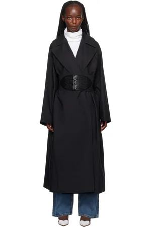 Alaïa Black Belted Trench Coat