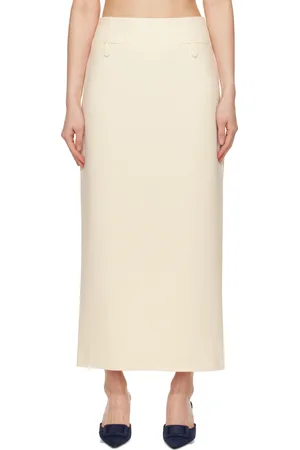 Staud Off-White Smith Maxi Skirt