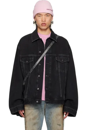 Acne Studios Black Relaxed-Fit Denim Jacket