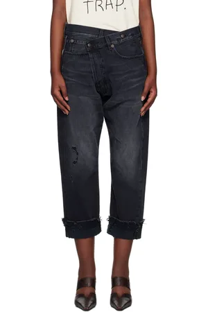 R13 Black Crossover Jeans