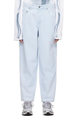 DIME Blue Embroidered Jeans