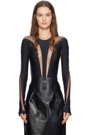 MUGLER Black Shaping Bodysuit