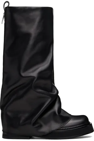 The Attico Black Robin Combat Boots