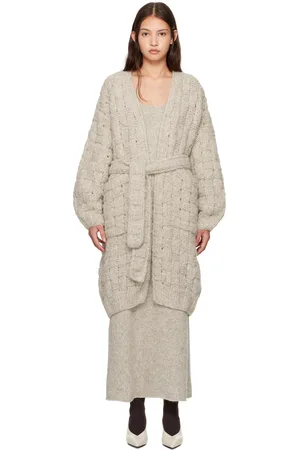 Lauren Manoogian Gray Handknit Interlace Coat