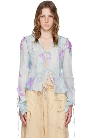Acne Studios Blue Print Blouse