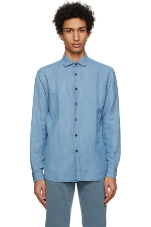 Ermenegildo Zegna Indigo Button-Down Shirt