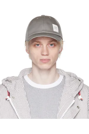 Thom Browne Gray Logo Patch Cap