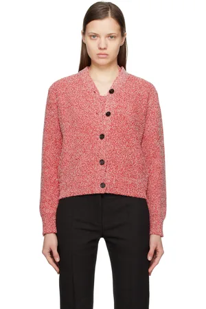 Salvatore Ferragamo Red Bouclé Cardigan