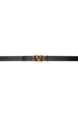VALENTINO GARAVANI Black VLogo Signature Belt