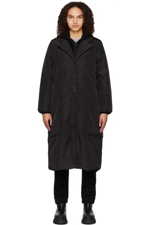 Ganni Black Relaxed-Fit Coat