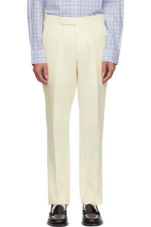 Ralph Lauren Off-White Linen Suit Trousers