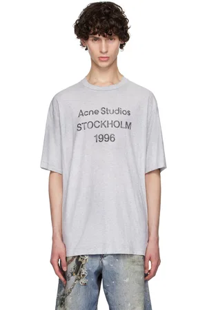 Acne Studios Gray Printed Logo T-Shirt