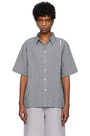 Marni Black & White Gingham Seersucker Shirt