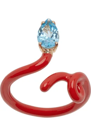 BEA BONGIASCA Red Baby Vine Tendril Ring