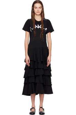 Comme des Garçons Black Ruffled Midi Dress