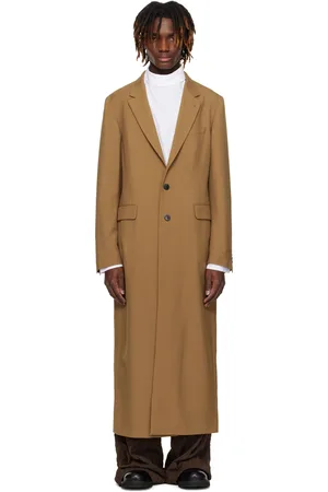 DRIES VAN NOTEN Tan Wool & Mohair Coat