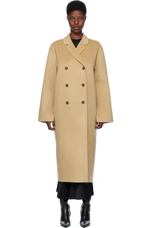 Totême Beige Double-Breasted Coat