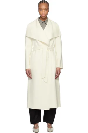 Mackage Off-White Mai-CN Double-Face Wool Wrap Coat