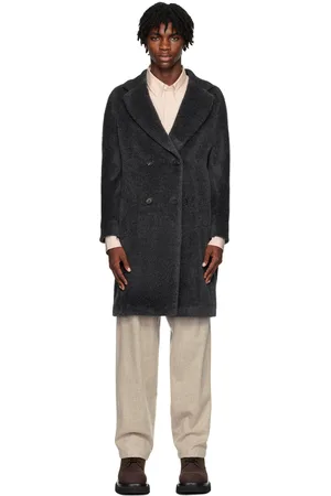 Max Mara Gray Double-Breasted Coat