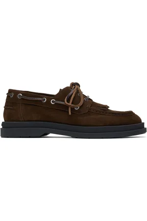 HUGO BOSS Brown Suede Boat Shoes